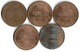 Lot 5 Pièces De Monnaie    1 Cent - Lots