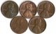 Lot 5 Pièces De Monnaie    1 Cent - Lots