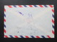 Irak / Iraq 1967 Air Mail / Luftpost Rafidan Bank. Roter Freistempel Baghdad. Marke Als Randstück / Oberrand - Irak