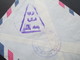 Delcampe - Irak / Iraq 1962 Luftpost / Air Mail Registered Letter / Einschreiben Baghdad No 303 Dreieckstempel Rückseitig - Iraq