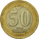 Monnaie, Turquie, 50 New Kurus, 2005, Istanbul, TTB, Bi-Metallic, KM:1168 - Turquie