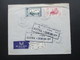 Syrien / UAR 1959 Air Mail / Luftpost Societe De Banques Reunies S.A.S. Einschreiben R No 827 / Arabische Schrift - Syrien