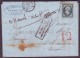 LOIRE INFERIEURE - LAC - Tàd Ambulant NANTES A PARIS E  + "P N" Sur N° 22 (déf) + "Aff Insuff" + Taxe "12" -&gt; Espagne - 1849-1876: Periodo Clásico