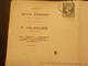 Très RARE - Marcophilie Timbre N°11 Sur Document Office Brevets D'Invention - 1862 - (2141) - 1849-1876: Période Classique