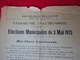 Aubusson (Creuse) Elections Municipales Du 3 Mai 1925 - Aubusson