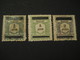 Tax O.p. 2 Line MACAU 1910 Yvert 141/3 (3 Stamp Set (2 Cancel) Cat Year 2008: 33,50 Eur) Stamp Macao Portugal China Area - Oblitérés
