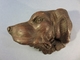 SCULPTURE TETE DE CHIEN EN CHENE + Animal Sculpteur Statue Art Populaire - Wood