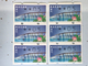 MACAU ATM LABELS, 1999 LOTUS FLOWER BRIDGE ISSUE - ERROR CUTTING - VERTICAL STRIP OF 3 X 2 W/COLOUR SHADE - - Distributeurs