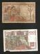 FRANCE - BANQUE De FRANCE - 100 Francs Jeune Paysan (1950) Et 20 Francs Pêcheur (1945) Lot Of 2 Different Banknotes - 100 F 1945-1954 ''Jeune Paysan''