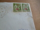 Lettre France Paire 50c Sur 75c Iris Vert N° 480 Cachet Hexagonal Fresnay Sur Sarthe CP N°3 10/04/1941 - 1921-1960: Période Moderne