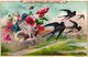 1 Liebig Advertising Card,  Edition : SVEZIA Zweden  S 380 Anno C1893, Fleurs, Oiseaux Et Papillons - Liebig