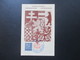 CSSR 1938 Sonderkarte Mit Zweifarbigem Stempel Praha 1 Hockes Sur Glace - Cartas & Documentos