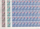 1951 Italia Italy Repubblica GIOCHI GINNICI DI FIRENZE 50 Serie Di 3 Valori In Foglio MNH** Sheet - Hojas Completas