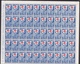 1951 Italia Italy Repubblica GIOCHI GINNICI DI FIRENZE 50 Serie Di 3 Valori In Foglio MNH** Sheet - Hojas Completas