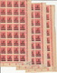 Vier Vezes Teilsbogen 312 B, PFIV Durchstrich Statt Zähnung, 1923.Mit Gummi - Unused Stamps