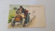 ANTIQUE POSTCARD HUMOUR DRUNK FAT GUY DRIVING A CAR UNSIGNED CIRCULATED 1908 - 1900-1949