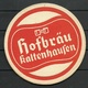 Bierdeckel Deutschland Hofbräu Kaltenhausen - Sous-bocks