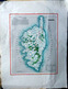 CORSE CORSICA CARTE ANCIENNE DU 19° SIECLE COLOREE DECORATIVE TRES BEL ETAT PAPIER CHIFFON 24 X 19 CM - Carte Geographique