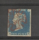 Grande Bretagne _ Two Pence Bleu (1840 ) N°2 Signé Calves - Used Stamps