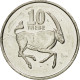 Monnaie, Botswana, 10 Thebe, 2002, British Royal Mint, TTB, Nickel Plated Steel - Botswana