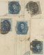 Mooi Lotje Met 5 Vouwbrieven Alle Zegels Zijn Volrandig - 1851-1857 Médaillons (6/8)