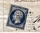 Lettre 1856 Bernay Eure Pour Noyon Oise - 1853-1860 Napoleone III