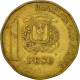 Monnaie, Dominican Republic, Peso, 1992, TB+, Laiton, KM:80.1 - Dominicaine