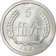 Monnaie, CHINA, PEOPLE'S REPUBLIC, 5 Fen, 1987, SUP, Aluminium, KM:3 - Chine