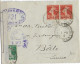 1917 - ENVELOPPE Du SP 195 AFFRANCHISSEMENT SEMEUSE Avec CENSURE => BALE SUISSE - 1906-38 Semeuse Camée