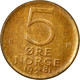 Monnaie, Norvège, Olav V, 5 Öre, 1981, TTB, Bronze, KM:415 - Norvège