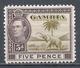 Gambia 1941. Scott #136A (M) King George VI And Elephant * - Gambie (...-1964)