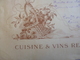 Rare Menu Restaurant Foyot 1923.gelinottes-canetons-poussins-becasses Etc-grande Carte Mets De Choix-arts Decos - Menus