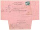 PARIS Avis Réception Formule Télégramme 514 Ob 22 9 1945 2 F Gandon Vert Yv 713 Ob AR - Cartas & Documentos