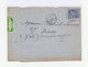 Sur Lettre Type Sage 25 C. Bleu. CAD Ionville 1877. (716) - 1877-1920: Période Semi Moderne