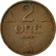 Monnaie, Norvège, Haakon VII, 2 Öre, 1937, TTB, Bronze, KM:371 - Norvège