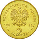 Monnaie, Pologne, 2 Zlote, 2012, Warsaw, SUP, Laiton, KM:820 - Pologne