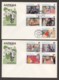 1980  Disney  Sleeping Beauty  Set Of 9 Plus Souvenir Sheet On 3 Unaddressed FDCs - 1960-1981 Autonomie Interne