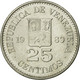 Monnaie, Venezuela, 25 Centimos, 1989, TTB, Nickel Clad Steel, KM:50a - Venezuela