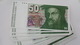 SWITZERLAND -13  BANKNOTES - 50 FRANCS - KONRAD GESSNER - 88C - XF - Suisse