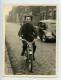 France Lille Homme Fumant Sur Mobylette Ancienne Photo 1960 - Anonymous Persons