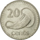 Monnaie, Fiji, Elizabeth II, 20 Cents, 1990, TTB, Nickel Plated Steel, KM:53a - Fiji