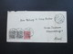 Polen 1935 Brief Mit 4x Stempel Smibiel / Deutsche Besetzung? Gitterstempel Smibiel Nach Berlin Friedenau. Vignette Rück - Cartas & Documentos