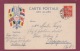 051018 GUERRE 14 18 FM - 1916 Carte Postale Des Alliés  1914 1915 TP 48 8 Drapeaux - Cartas & Documentos