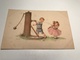 Elly Frank Signed Graphic Art Young Boy Girl Couple Well Game WSSB 9116 Post Card Postkarte POSTCARD - Frank, Elly