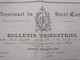 1905 PENSIONNAT DU SACRE CŒUR R. BARTHÉLEMY MARSEILLE Bulletin Scolaire Trimestriel Notes Générales Paul Chabert - Diplômes & Bulletins Scolaires