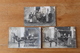 3 Cartes Photos  Les Caleches Hippomobiles  1906  Avec Un Ane - Anciennes (Av. 1900)