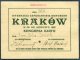 1912 Esperanto Congress Ticket Krakow Poland - Tickets - Vouchers