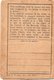 CARTE D'IDENTITE *NATIONAL REGISTRATION ACT  Loi Nationale D'Enregistrement BELGIUM UNITED KINGDOM Année 1915 - Documents Historiques