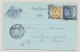 Nederlands Indië - 1900 - 5 Cent Willem III, Briefkaart G10 + 2,5 Cent Cijfer Van VK LOEMADJANG Naar Den Haag / NL - Nederlands-Indië