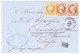 1860 Faltbrief Von Alexandrie Nach Neuthal ZH; Nr. Stempel 3704 Auf Ungezähnter Empire Ausgabe 1x 10c+2x40c - Brieven En Documenten